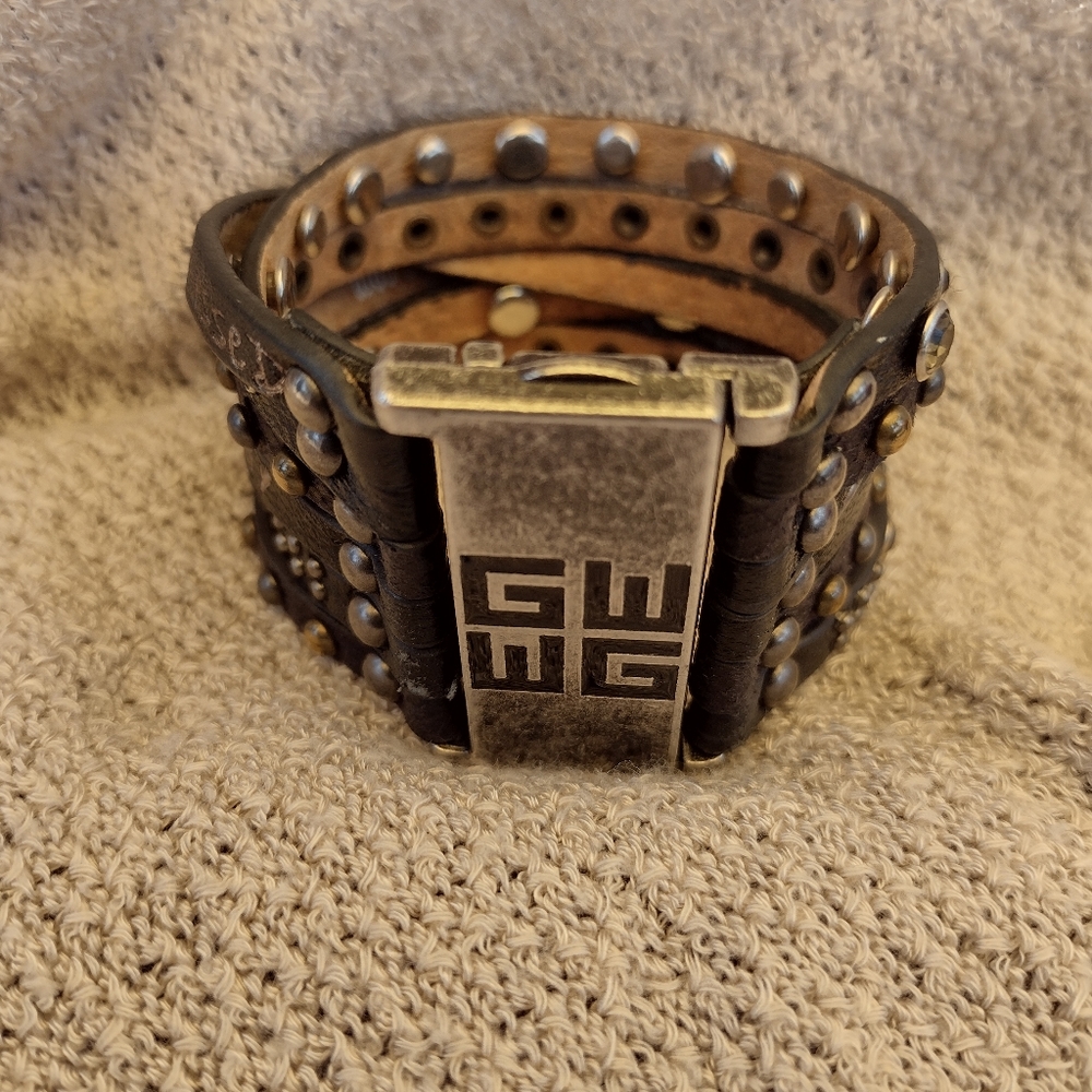 Good Works Leather Stud Multi Strap Bracelet - image 2